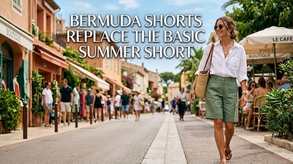 Bermuda shorts replace the basic summer short