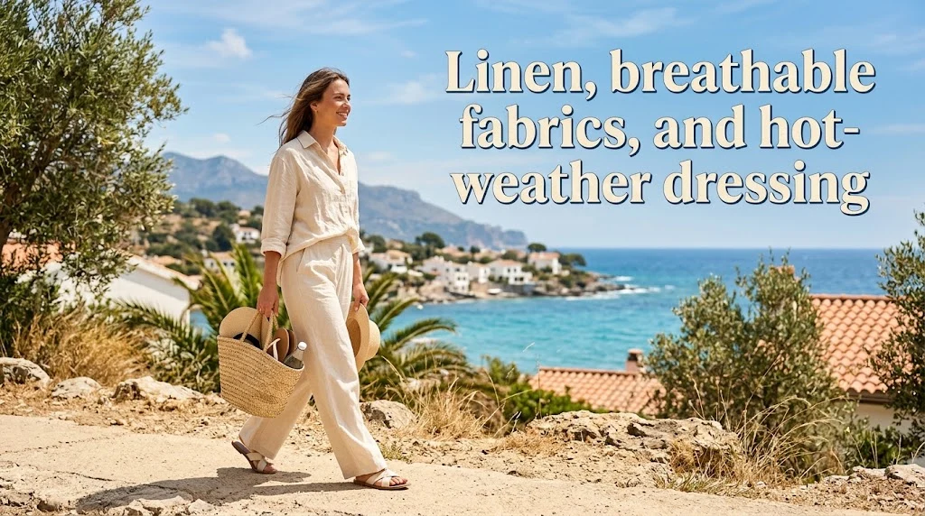 Linen, breathable fabrics, and hot-weather dressing